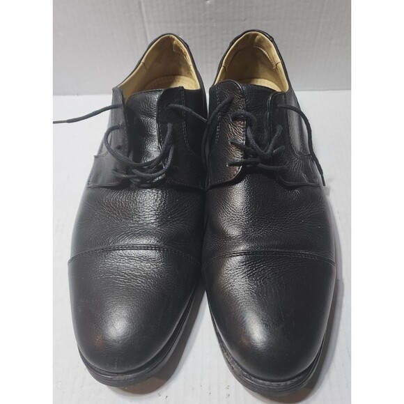 Belvedere Duke Leather Lace Up Cap Toe Oxford Black Derby Men's Shoes Size 13 D - Picture 4 of 12